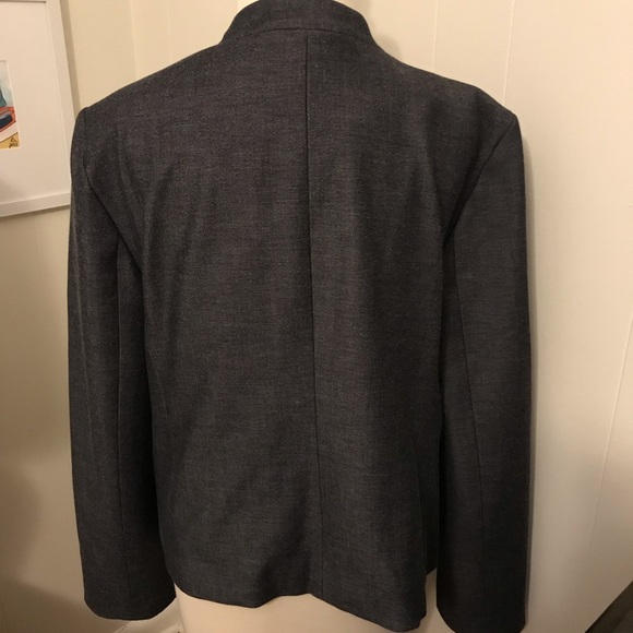 Ann Taylor Chambray Work Blazer Jacket XL navy - Picture 4 of 6